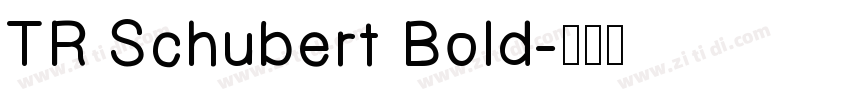TR Schubert Bold字体转换